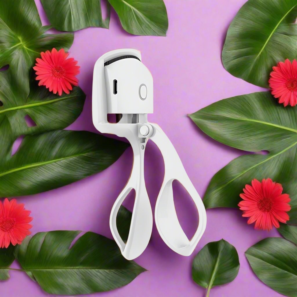 White electric heated eyelash curler